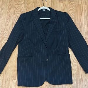 Black Pinstripe Blazer